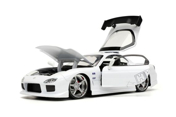 Ігрова металева машинка Fast and Furious Mazda RX-7 1993 white | Зображення 9