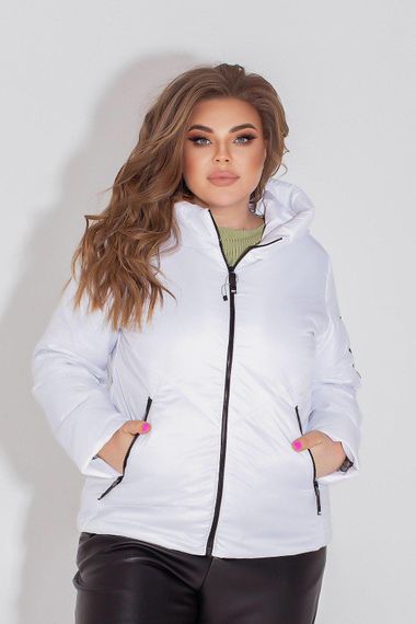 Жіноча демісезонна куртка, арт. 1008, білий | Зображення 6