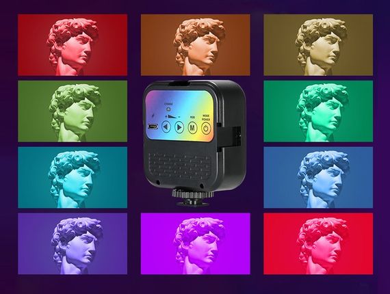 Лампа LED RGB з кріпленням для телефону WR-R1 ∙ Студійне накамерне світло 3000-7000K | Зображення 5