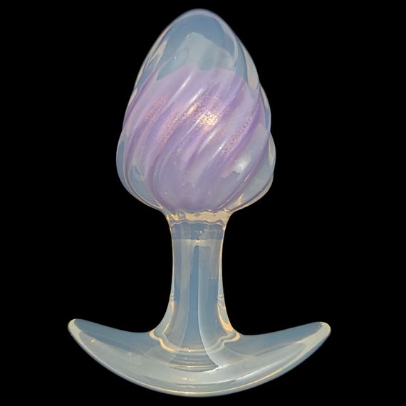 Люминесцентная анальная пробка UNIVIBE, силиконовая с шариком внутри, фиолетовая, 9.5 х 6.5 см sexstyle | Зображення 2