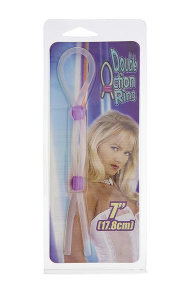 Кільце ерекційне 7 " Silicon Cock Ring with 2 beads, LAVENDER, Фіолетовий | Зображення 1