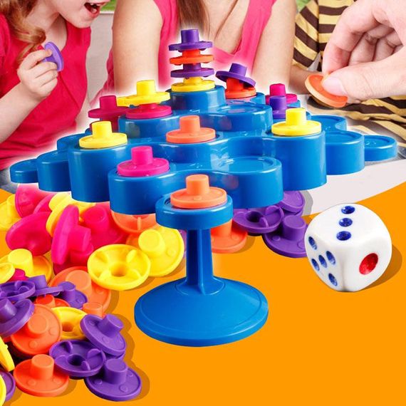 Настольная интерактивная игра Ummi 707-30 Topple Tower Game Blue | Зображення 4