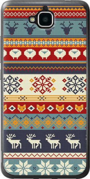 Чехол на Huawei Enjoy 5 Рождественский орнамент "3303u-475-17620"