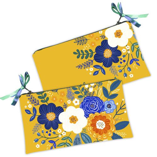 Косметичка женская Цветочный рисунок 20х12 см (K_22U038)