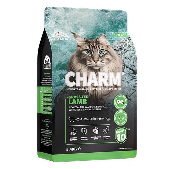 Сухий беззерновий холістик корм Charm Grass-Fed Lamb Чарм ягненок викормлений на траві для котів 5.4 кг.