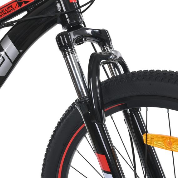 Велосипед MTB2602-2, 26 дюймів, алюмінієва рама 13 Shimano 21SP чорно-червоний | Зображення 5
