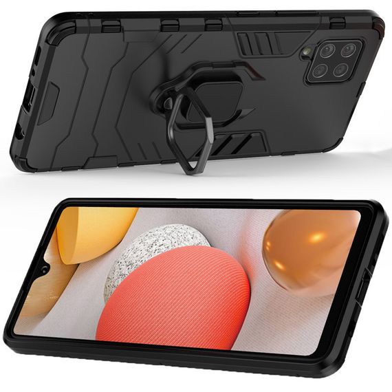 Протиударний чохол з підставкою (Ударостійкий) для Samsung Galaxy A42 5G Black | Зображення 4