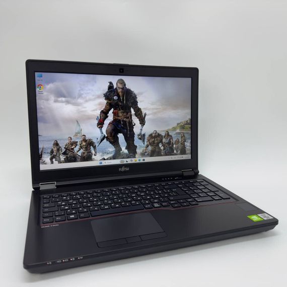 Мобільна робоча станція Fujitsu Celsius H7510 / 15.6" (1920x1080) IPS / Intel Core i7-10850H (6 (12) ядер по 2.7 - 5.1 GHz) / 16 GB DDR4 / 512 GB SSD / nVidia Quadro T1000, 4 GB GDDR6, 128-bit / WebCam / HDMI б/в + Подарунок Мишка та килимок | Зображення 1