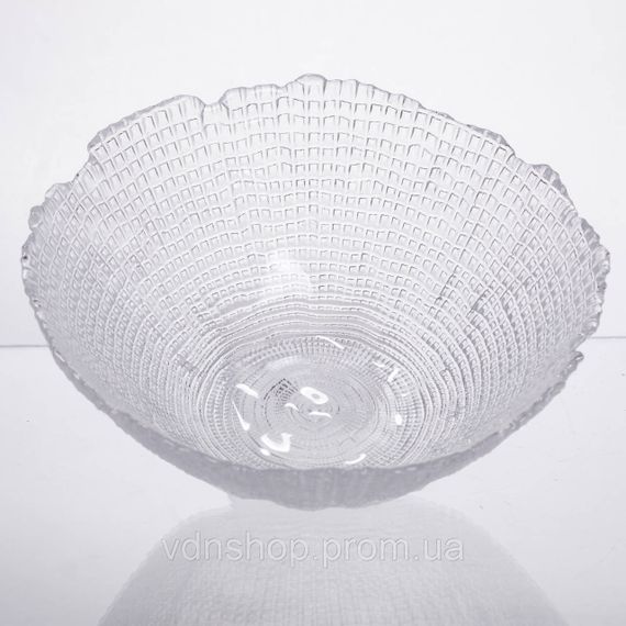 Салатниця велика скляна прозора 1 літр кругла 64486-49 | Зображення 3