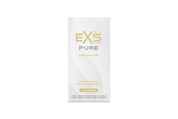 Презервативи тонкі EXS PURE веганські, латексні (ціна за пачку, 12 шт.) | Зображення 1