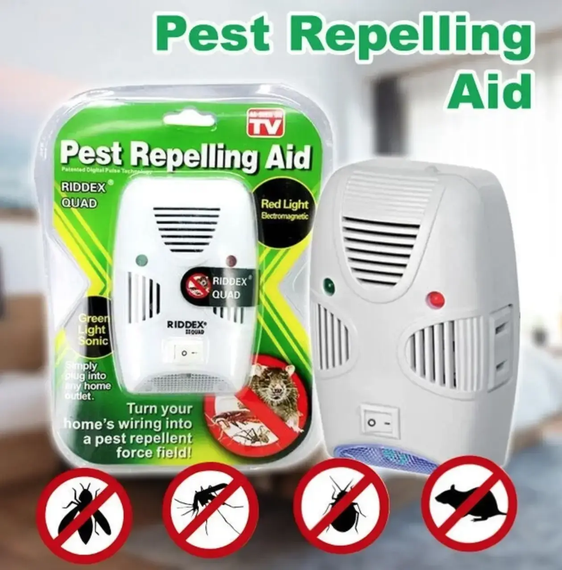 Ультразвуковой отпугиватель мышей насекомых Pest Repelling Aid Riddex, Электромагнитный отпугиватель грызунов | Зображення 1