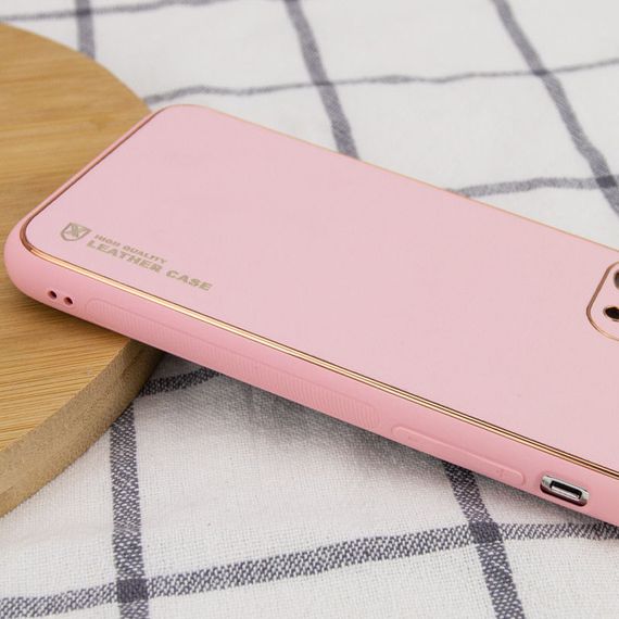 Кожаный чехол Xshield для Apple iPhone 14 Plus (6.7") Розовый / Pink | Зображення 2