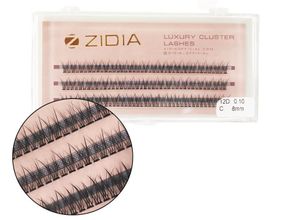 Вії-пучки Zidia Cluster lashes fish tail 12D C 0.10 (3 стрічки, розмір 8 mm)
