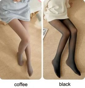Колготы теплые зимние на густом флисе, Колготы с имитацией капроновых