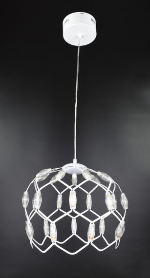 Люстра світлодіодна підвісна LED світильник для квартири на стелю лед 26281 Білий 42-200х40х40 см. | Зображення 6