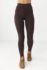 Жіночі еластичні легінси зі штрипками - коричневий цвет, XS (є розміри)