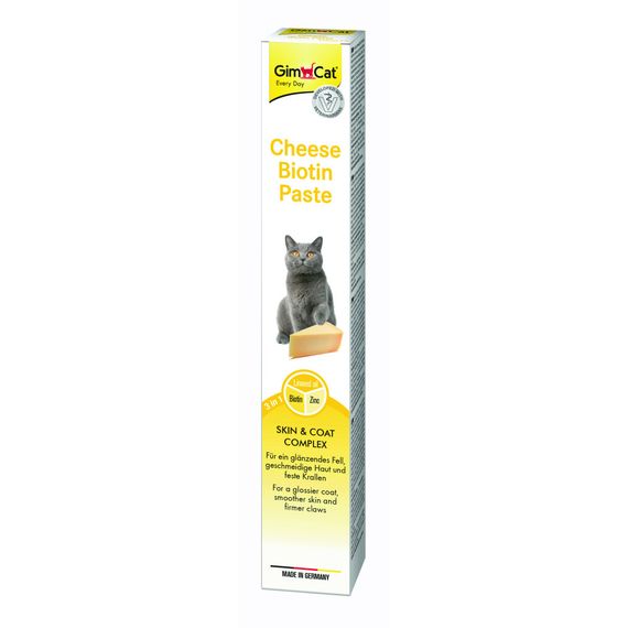 Паста GimCat Cheese Biotin Paste для котів усіх порід cирна з біотином 100г