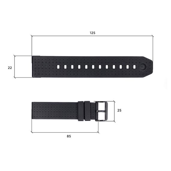 Ремінець для годинника Skmei 1502BK Black | Зображення 2