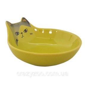 Миска для котів Nobby Kato керамічна салатова Ø 12x5.5 см 150 мл