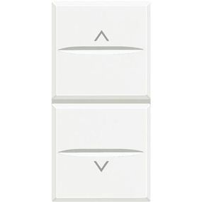 Bticino Axolute Кнопка двойная с блокировкой 1Р (NO) + 1Р (NO) 10 А 250 В~, цвет белый (HD4037)