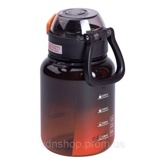 Пляшка для води багаторазова 700 мл пляшечка з трубочкою для спорту та школи 16.5 см Синя HP-14-32B | Зображення 2