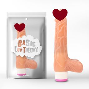 Вібратор з яєчками ребристий Chisa Basic Luv Theory на батарейках Sex Aura