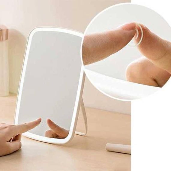 Зеркало для макияжа настольное с подсветкой 002B Розовое