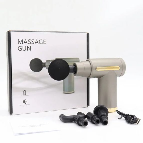 Перкуссионный массажер для шеи головы и ног Massage Gun XL-1011 • Электрический массажный пистолет | Зображення 4