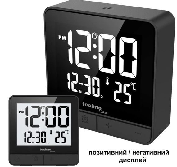 Годинник настільний Technoline WT375 Black (WT375) | Зображення 1