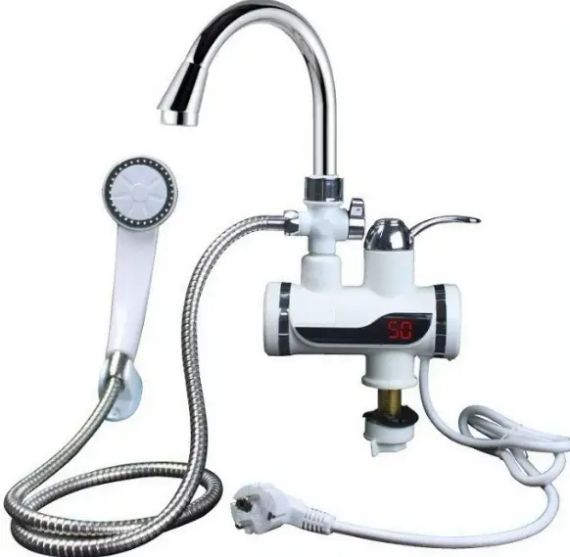 Бокове підключення Проточний водонагрівач із душем | Зображення 5