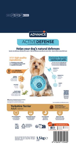 Сухий корм для собак породи йоркширський тер'єр Advance Yorkshire Terrier, 1.5 кг | Зображення 1
