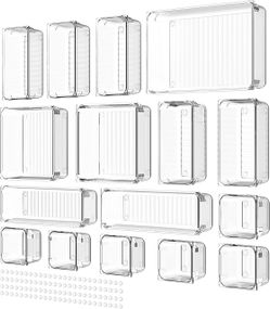 Набор органайзеров для ящиков Yosemy, 16 шт, антискользящие разделители, разные размеры, для кухни, косметики