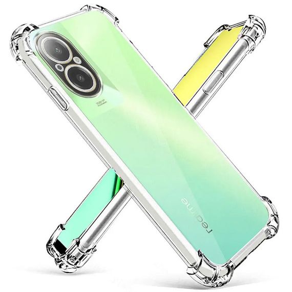 TPU чохол GETMAN Ease logo посилені кути Full Camera для Realme C67 4G Безбарвний (прозорий) | Зображення 2