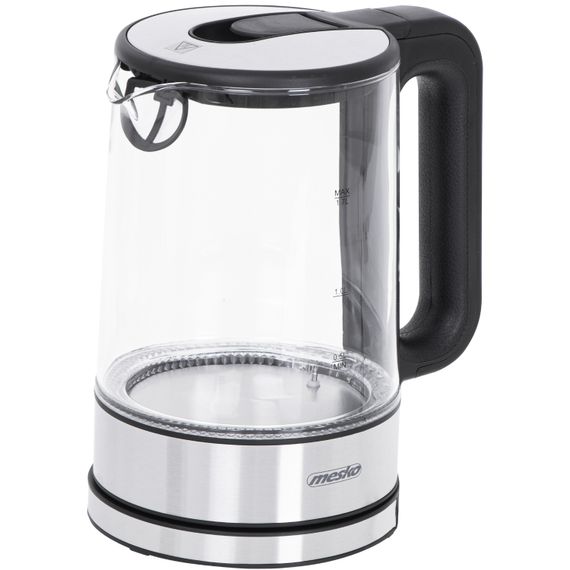 Електрочайник Mesko MS 1301 black 1850-2200Вт/ 1.7л/ скло/ встановлення температури | Зображення 2