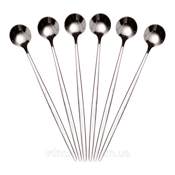 Набір десертних ложок 6 штук нержавіючої сталі 20.5 (см) Срібло HP-8-32