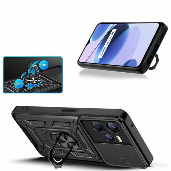 Чохол Defender з захистом камери для Narzo 50A Prime / Realme C35 колір Чоний | Зображення 2