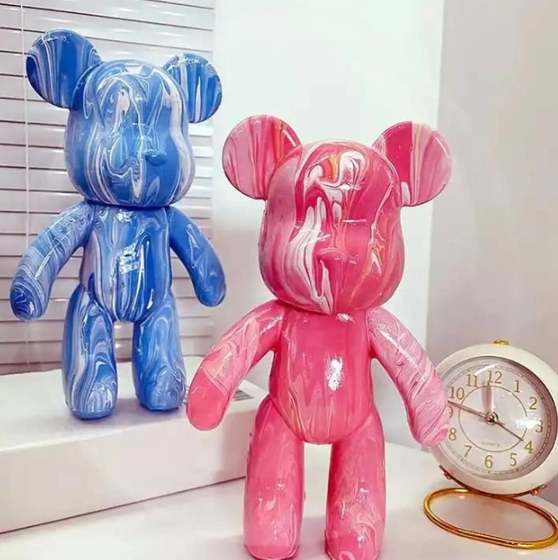 Флюїдне ведмежа Fluid Bear Bearbrick з фарбами, 23 см · Набір для творчості DIY Мишка Зроби сам | Зображення 3