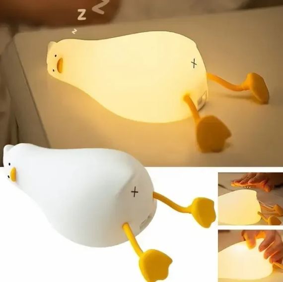 Нічник бездротовий силіконовий Качечка 16x10x6см | Зображення 4