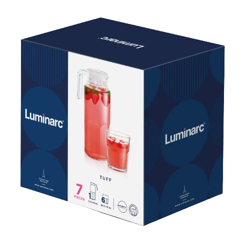 Набір для напоїв Tuff 7 предметів (глечик + 6 склянок) 7200271 Luminarc | Зображення 1