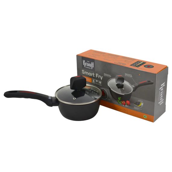 Ковш кухонный Krauff Smart Fry 25-45-158, 1 л, 16 см, алюминиевый с антипригарным покрытием и крышкой | Зображення 7