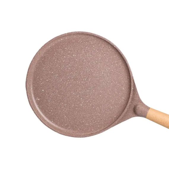 Алюмінієва млинцева сковорода з мармуровим антипригарним покриттям Ø 28 см, товсте дно MGC кавового кольору HP-4-430CO | Зображення 3