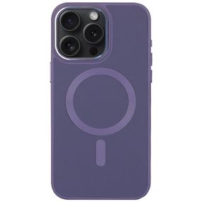 Кожаный чехол Bonbon Leather Metal Style with MagSafe для Apple iPhone 12 Pro Max (6.7") Серый / Lavender