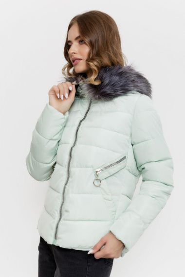 Куртка женская демисезонная  цвет фисташковый 167R2227 | Зображення 1