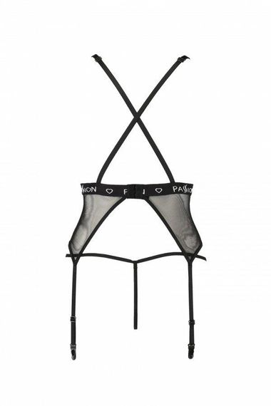 Напівпрозорий корсет Passion Exclusive MIRAJANE CORSET XXL/XXXL, black Sex Aura | Зображення 5
