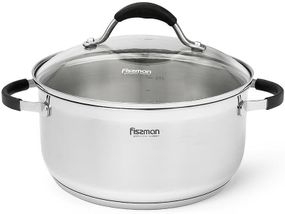 Каструля Fissman Magnifika 5.1л з силіконовими накладками на ручках