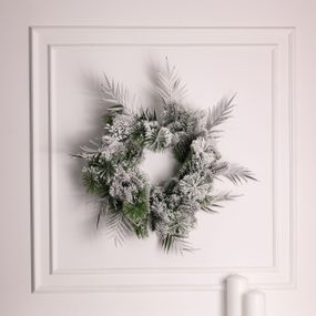 Штучний різдвяний вінок Засніжений Святковий 60 см TD-VINSN