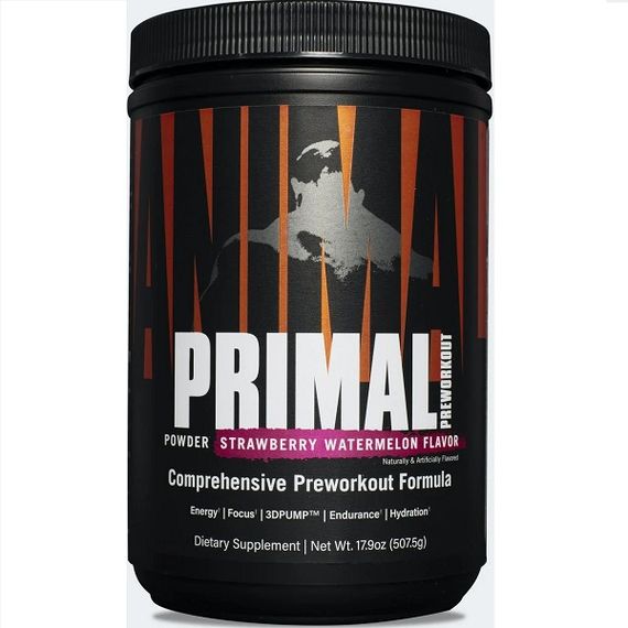 Комплекс до тренування Universal Nutrition Animal Primal Powder, Preworkout 507,5 g /25 servings/ Strawberry Watermelon