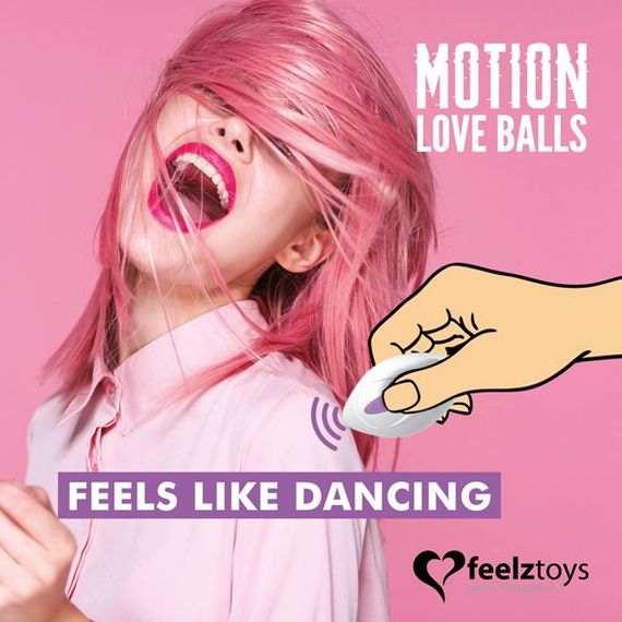 Вагінальні кульки з перловим масажем FeelzToys Motion Love Balls Foxy з пультом дистанційного керува | Зображення 3