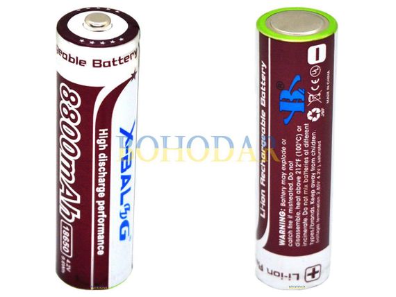 Акумулятор X-BALOG 18650 8800 mAh Li-Ion 4.2V 9.6Wh літій-іонний з захистом | Зображення 5