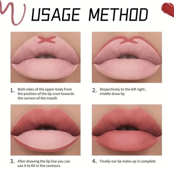 Набор из 12 карандашей для губ от SHOETSY Cosmetics - матовые стойкие оттенки для всех типов кожи | Зображення 1